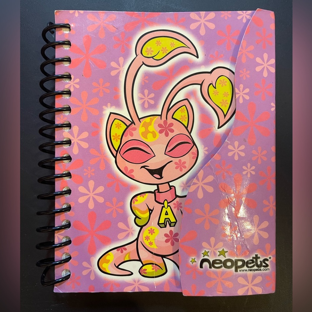 Neopets Disco Aisha Notebook, Vintage 2004 Rare